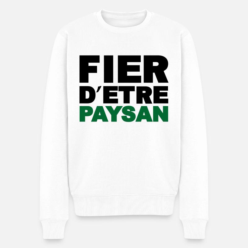 Fier d être Paysan - Pull Premium bio Homme - blanc