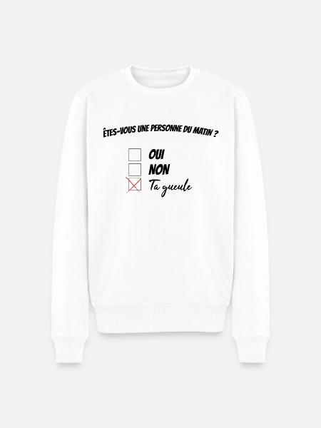Pas du matin - Pull Premium bio Homme - blanc