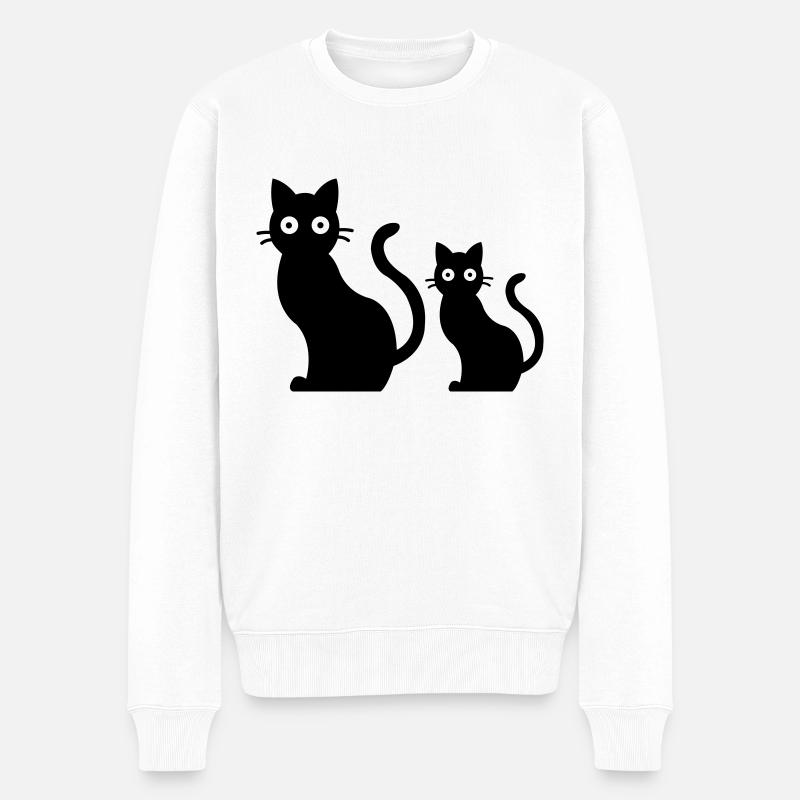 famille de chats - Pull Premium bio Homme - blanc