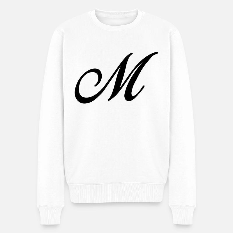 M - Männer Premium Bio Pullover - Weiß