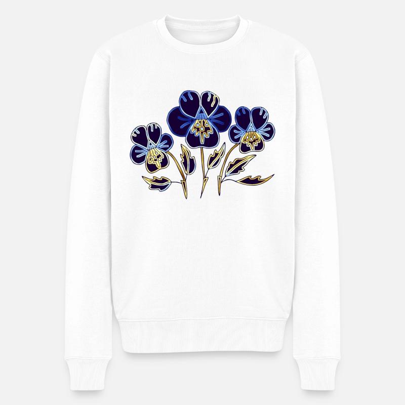 Fleur - Pull Premium bio Homme - blanc