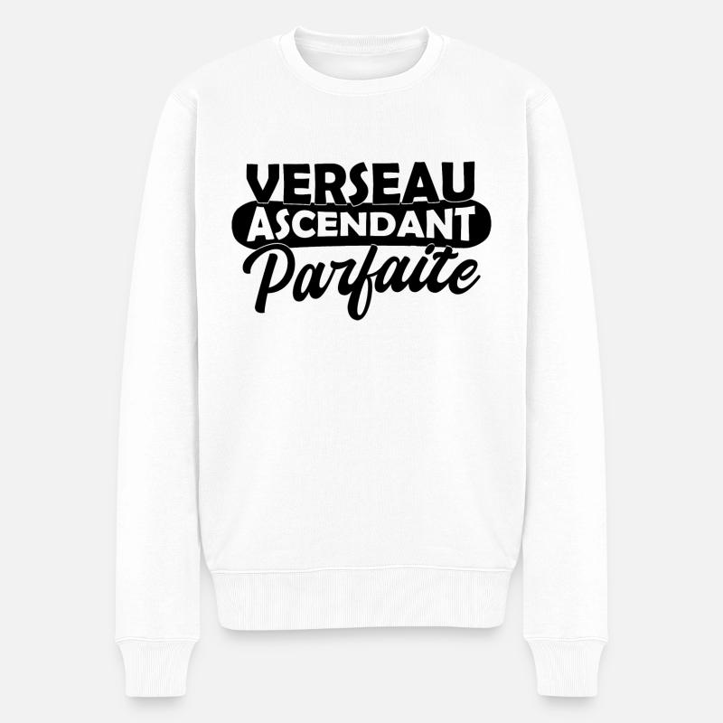 verseau ascendant parfaite - Pull Premium bio Homme - blanc