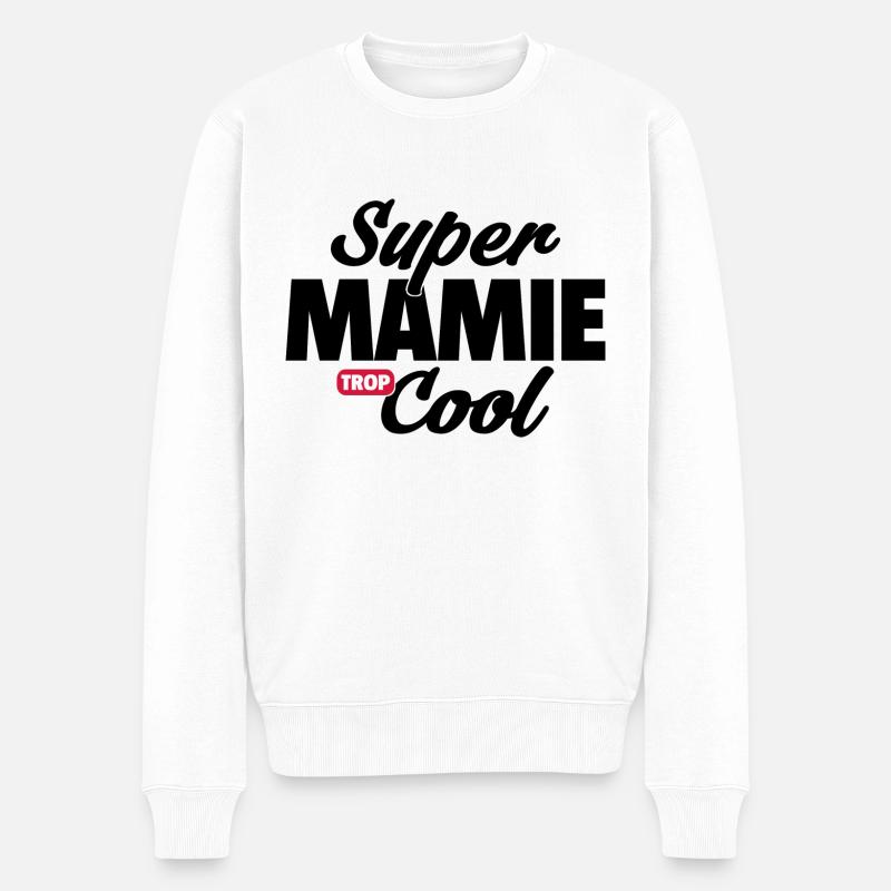 Super mamie Cool / humour mamie - Pull Premium bio Homme - blanc