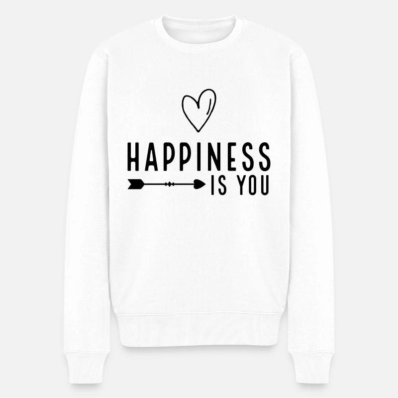 voll verliebt - Männer Premium Bio Pullover - Weiß