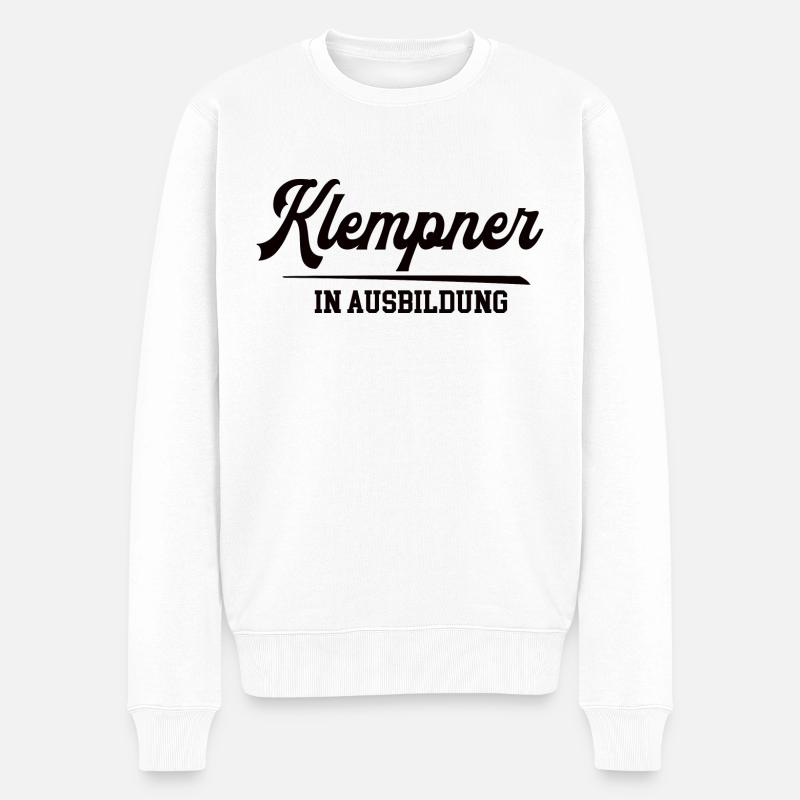 Klempner in Ausbildung Klempnerausbildung Lehrling - Männer Premium Bio Pullover - Weiß