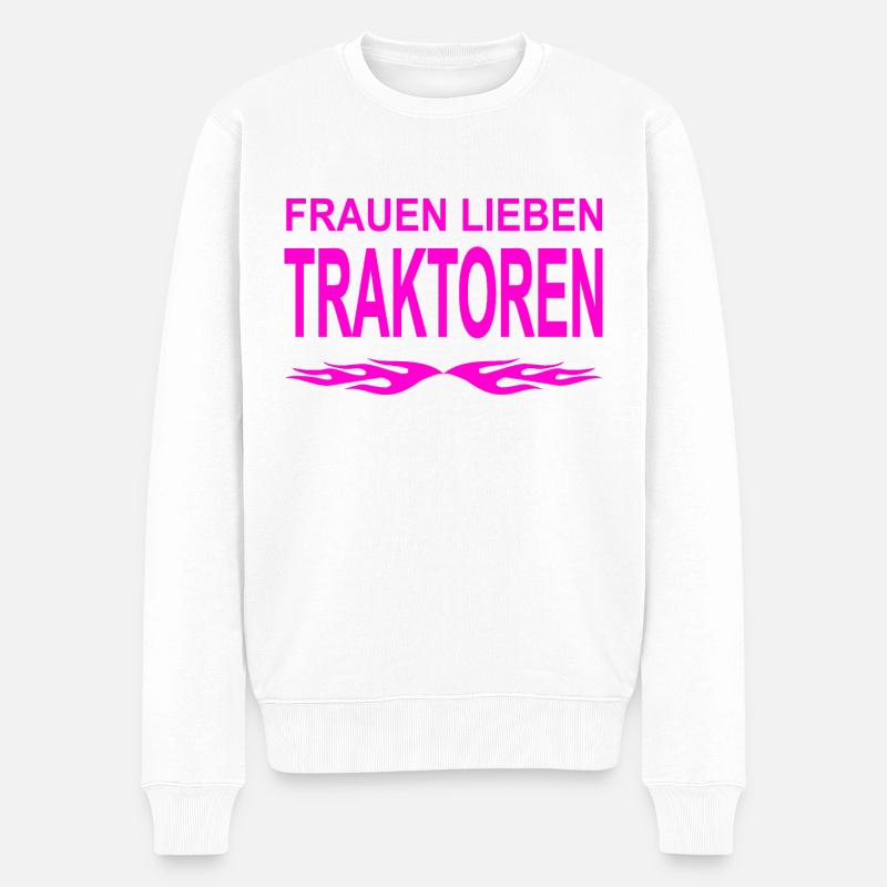Traktor - Männer Premium Bio Pullover - Weiß