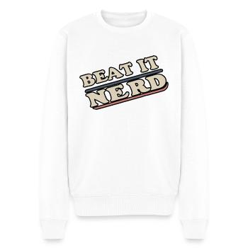Battez-le Nerd 18 - Pull Premium bio Homme - blanc - Devant - Thijin (182cm)