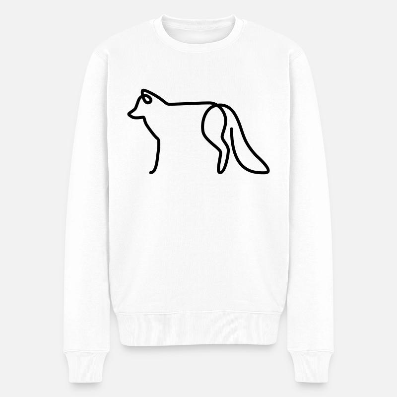 Fuchs - Männer Premium Bio Pullover - Weiß