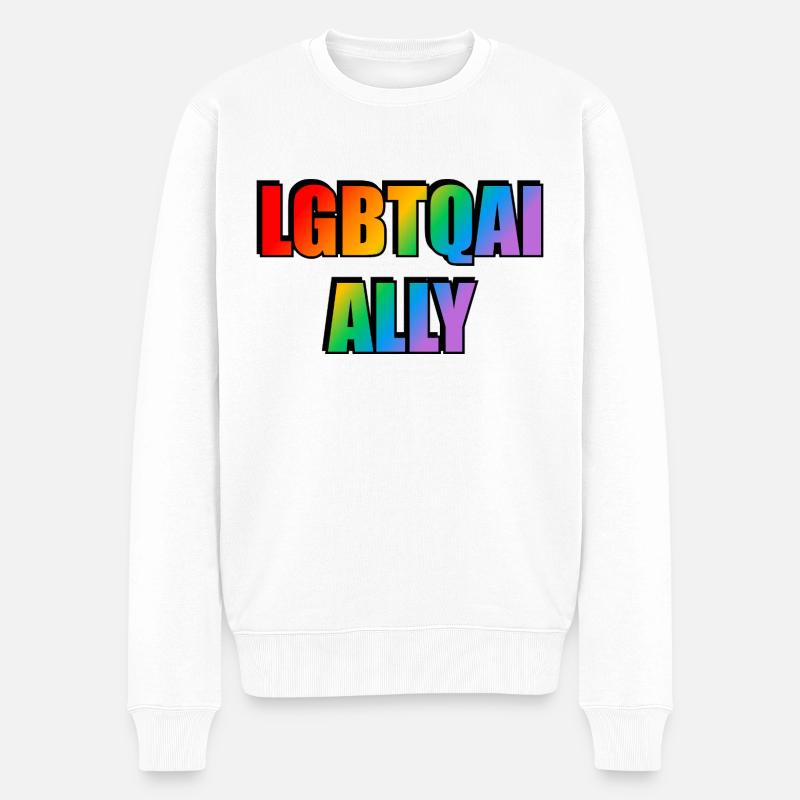 LGBTQ-Verbündeter - Männer Premium Bio Pullover - Weiß