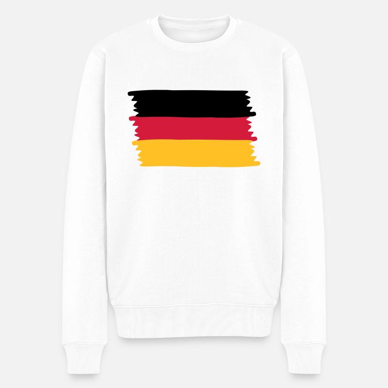 Deutschland - Männer Premium Bio Pullover - Weiß
