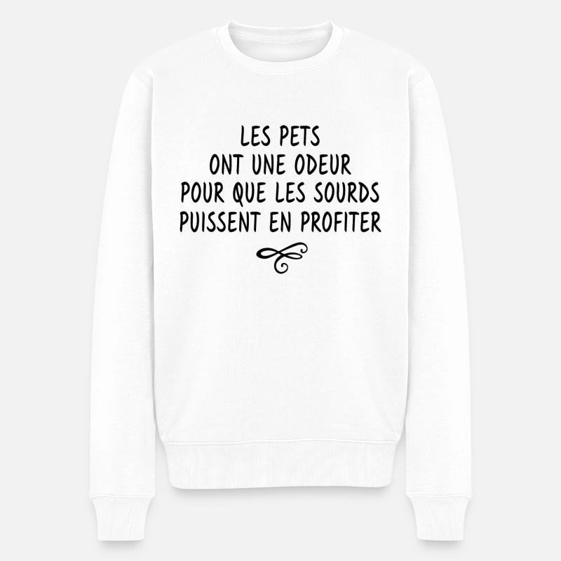 les pets ont une odeur - Pull Premium bio Homme - blanc