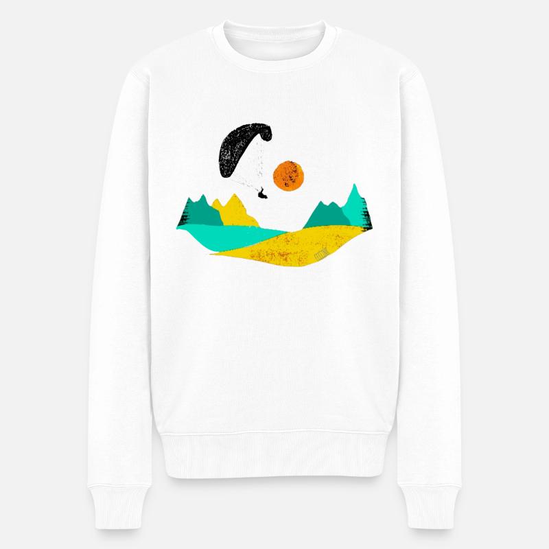 Parapente Sun Mountains Parapente - Pull Premium bio Homme - blanc