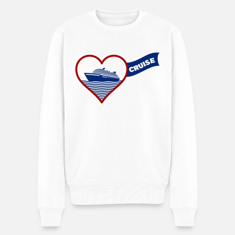 Cruise Love - Männer Premium Bio Pullover - Weiß