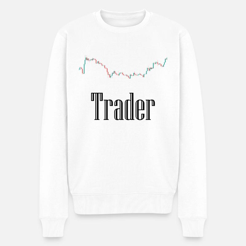 Traders en bourse - Pull Premium bio Homme - blanc
