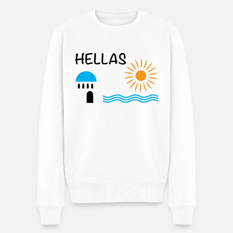 Hellade - Pull Premium bio Homme - blanc