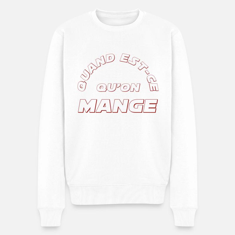quand est ce qu on mange - Pull Premium bio Homme - blanc