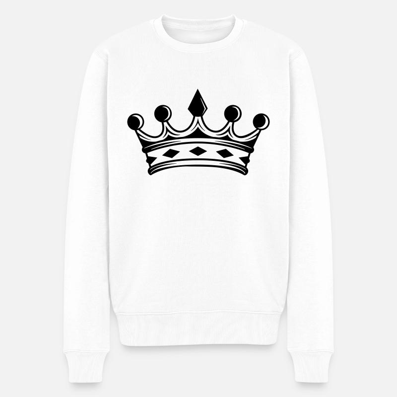 Couronne - Pull Premium bio Homme - blanc