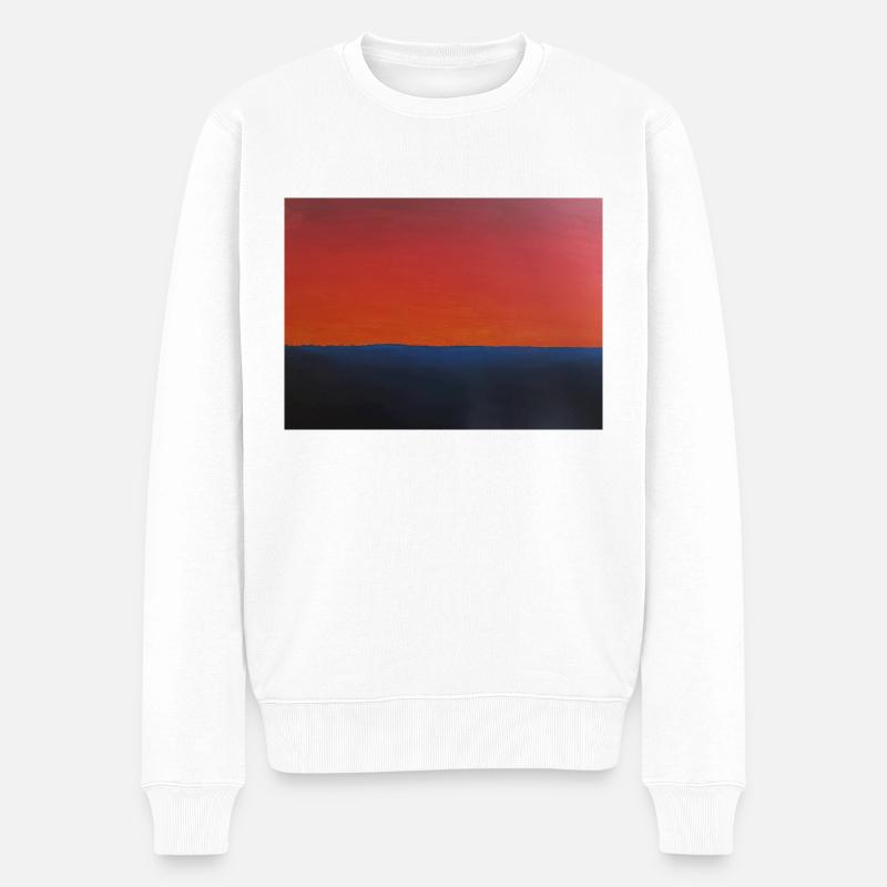 Sonnenuntergang - Männer Premium Bio Pullover - Weiß