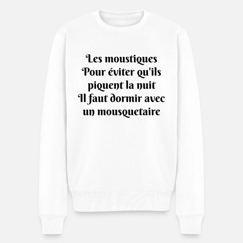 Les moustiques pour éviter qu'ils piquent la nuit - Pull Premium bio Homme - blanc