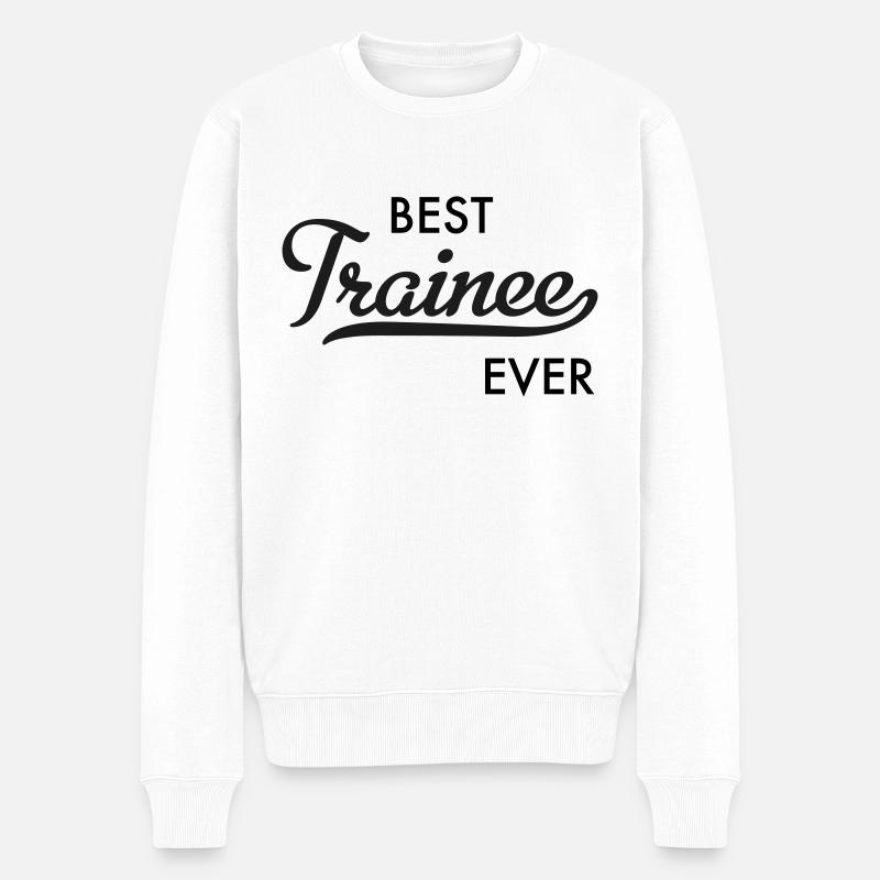 Trainee - Männer Premium Bio Pullover - Weiß