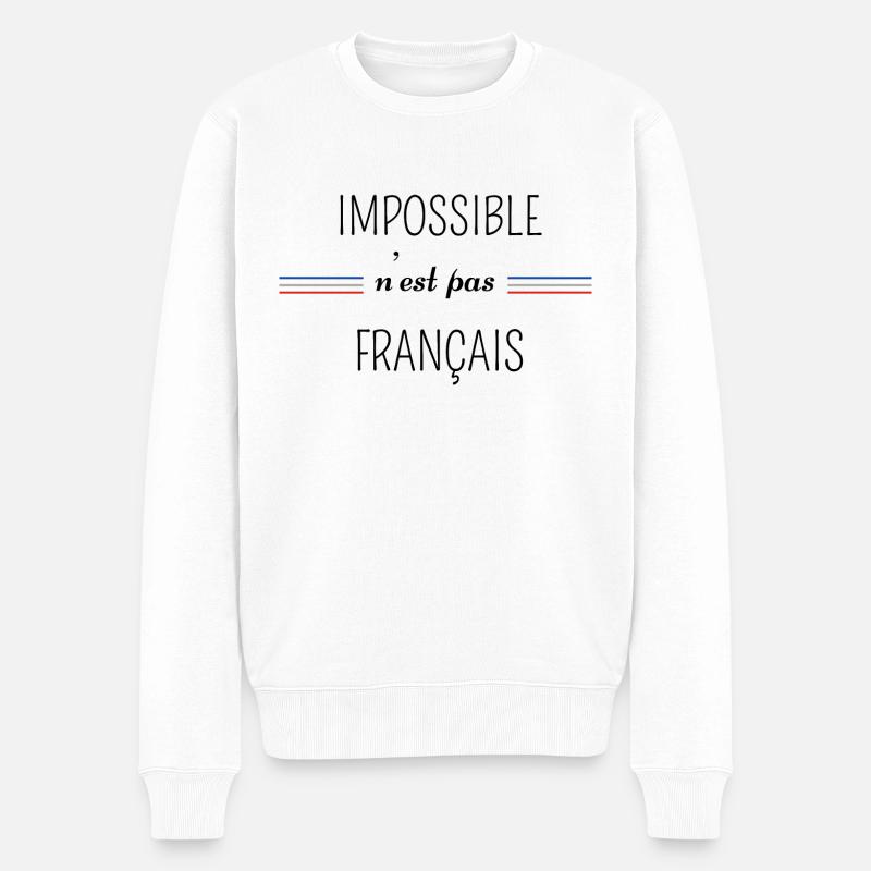 impossible n'est pas Français - Pull Premium bio Homme - blanc