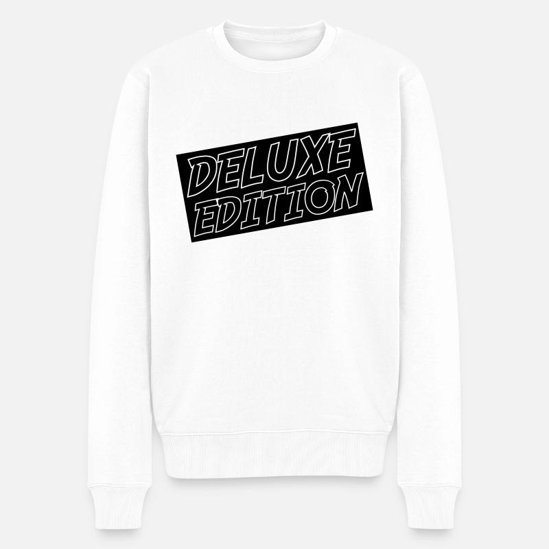 Deluxe Edition - Männer Premium Bio Pullover - Weiß
