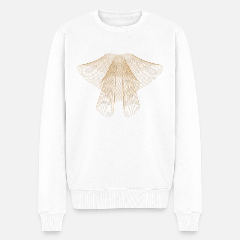 Conception de points abstraits - Pull Premium bio Homme - blanc