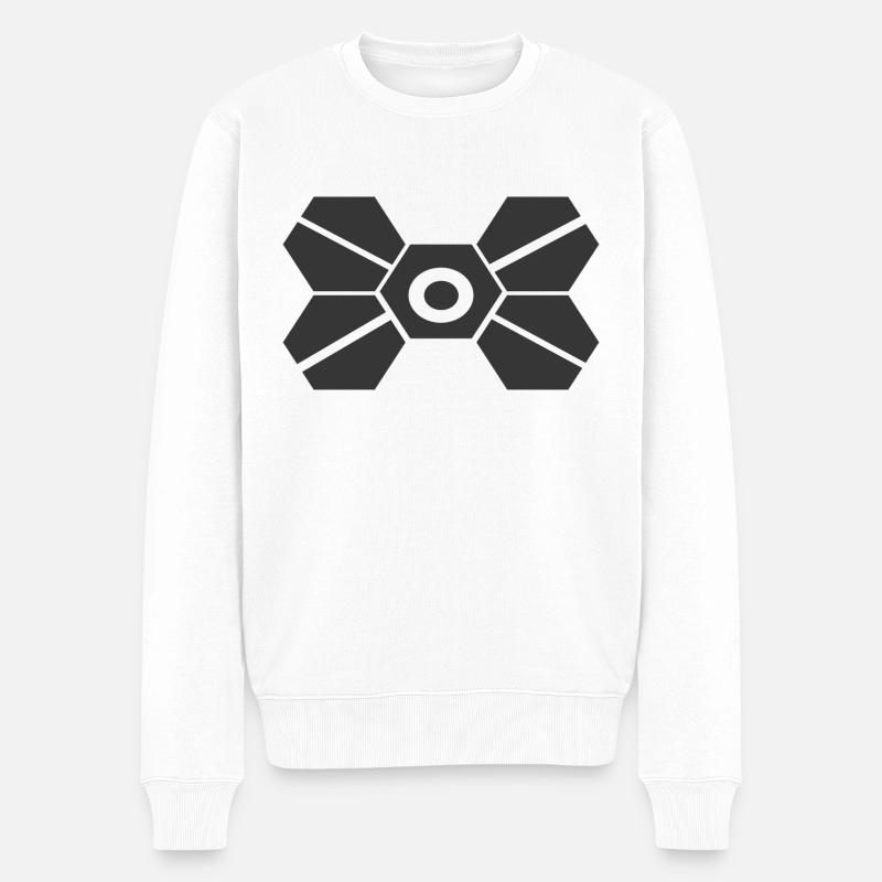 SATELLIT - Männer Premium Bio Pullover - Weiß