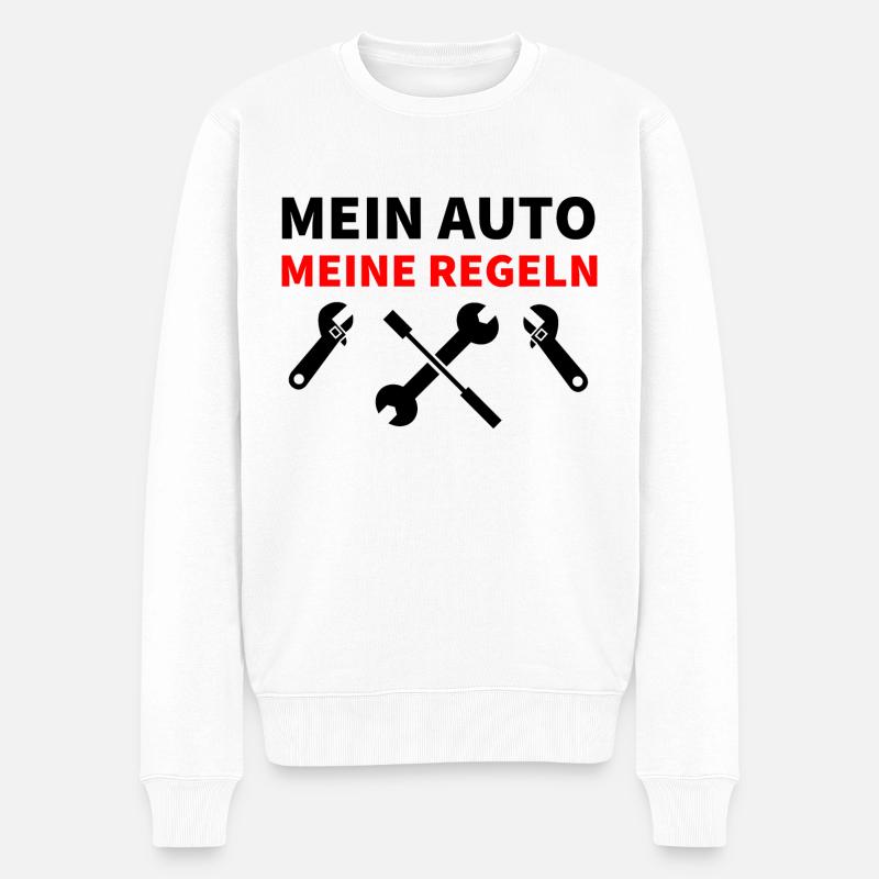 Auto - Männer Premium Bio Pullover - Weiß