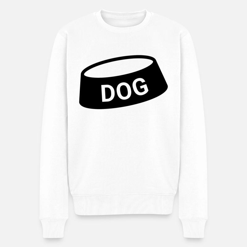 Hund Dog - Männer Premium Bio Pullover - Weiß