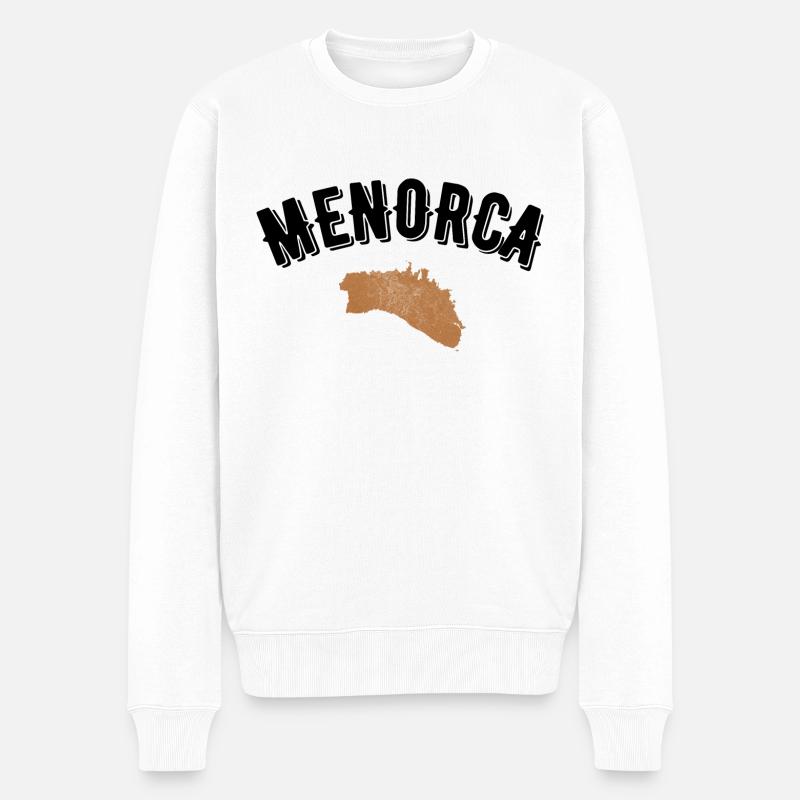 Menorca - Männer Premium Bio Pullover - Weiß