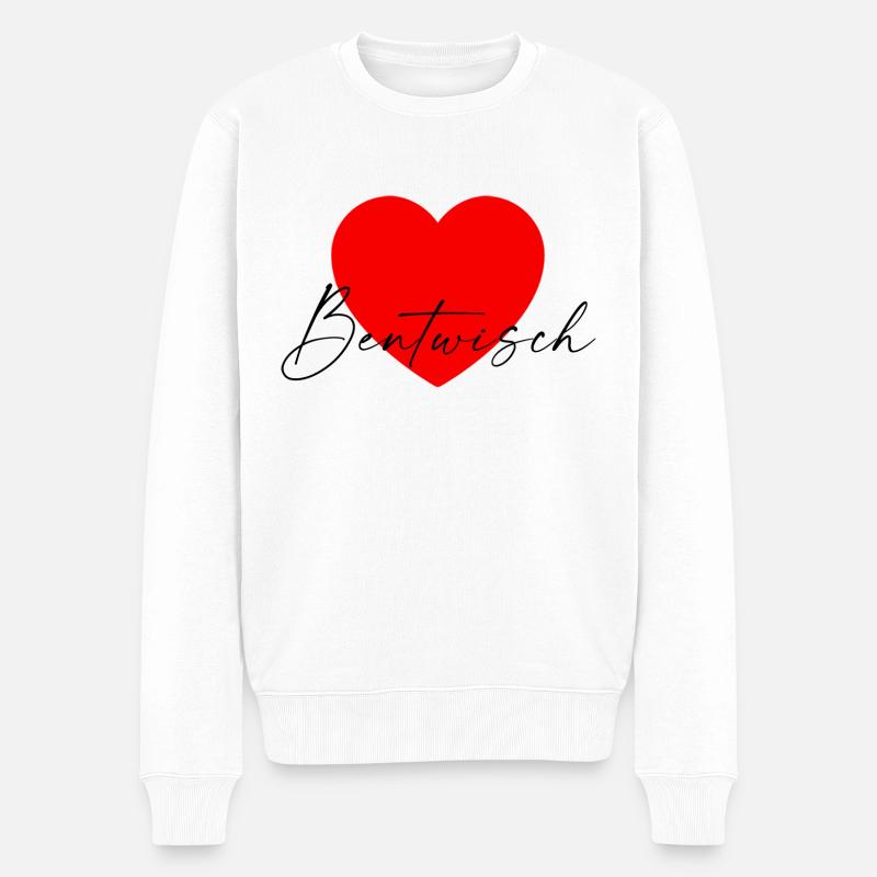 i Love Bentwisch - Männer Premium Bio Pullover - Weiß