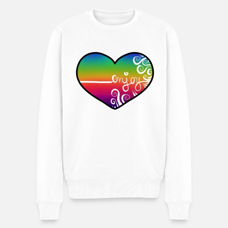 enjoyheart - Pull Premium bio Homme - blanc