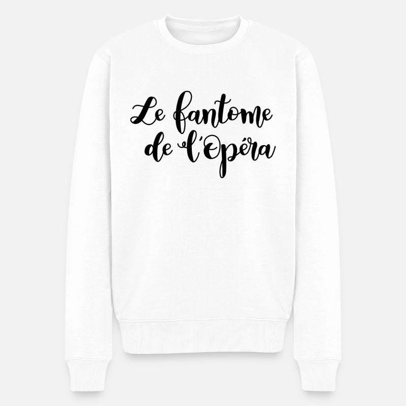 Phantom der Oper Schriftzug - Männer Premium Bio Pullover - Weiß