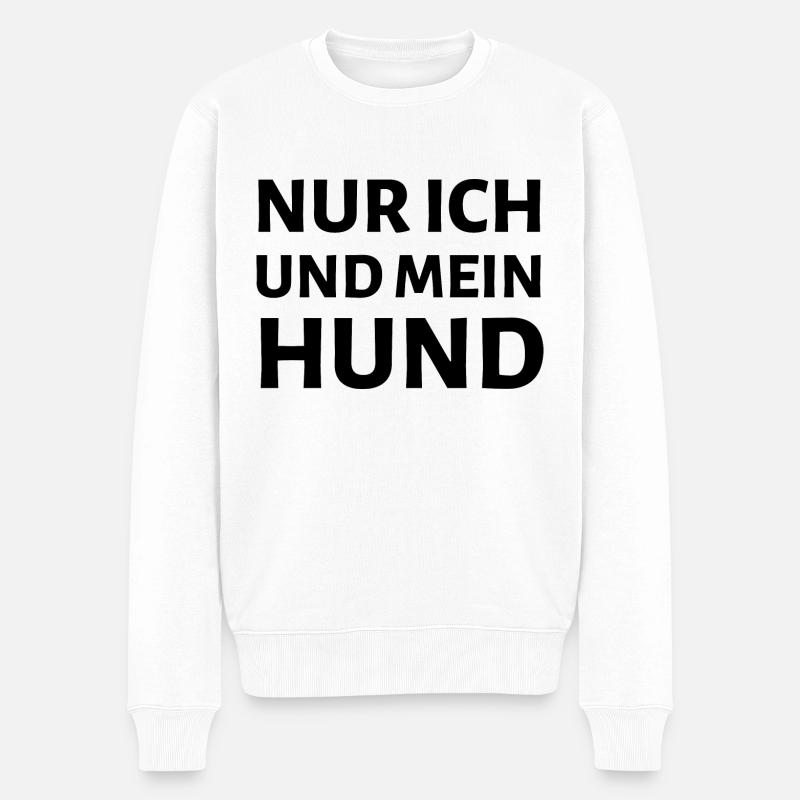 Dog Hund - Männer Premium Bio Pullover - Weiß
