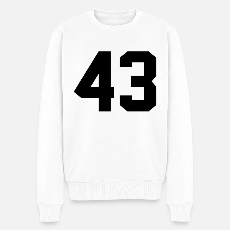 43 - Männer Premium Bio Pullover - Weiß