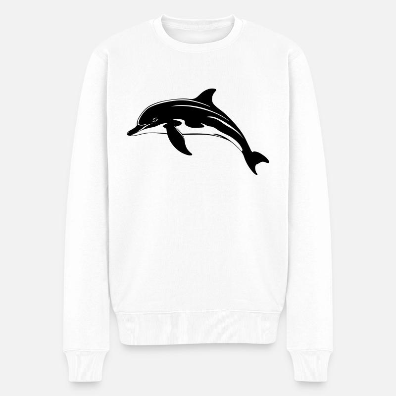 Dauphin - Pull Premium bio Homme - blanc