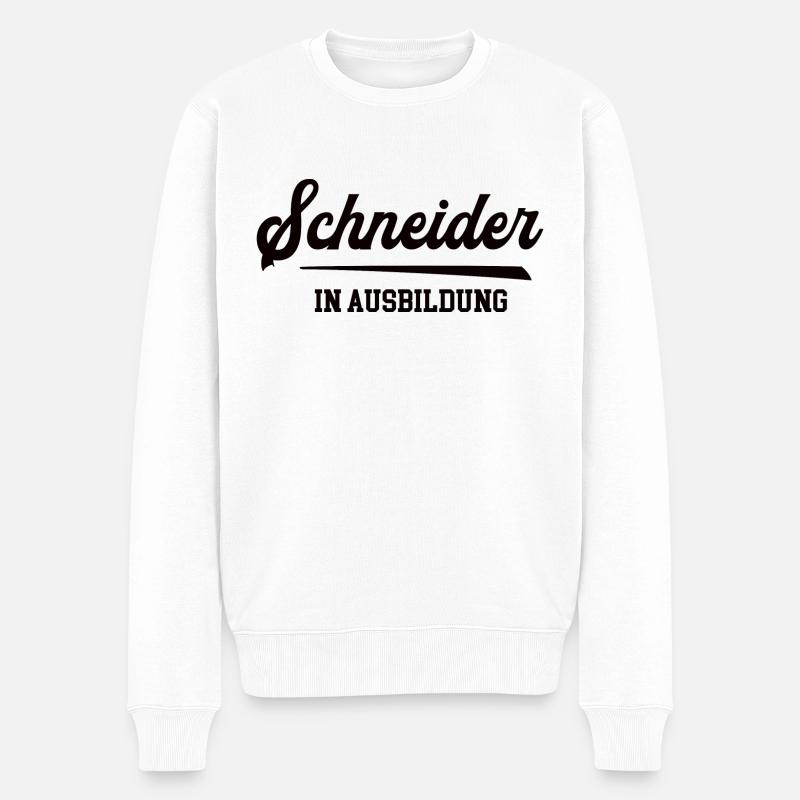 Schneider in Ausbildung Azubi Schneiderazubi - Männer Premium Bio Pullover - Weiß