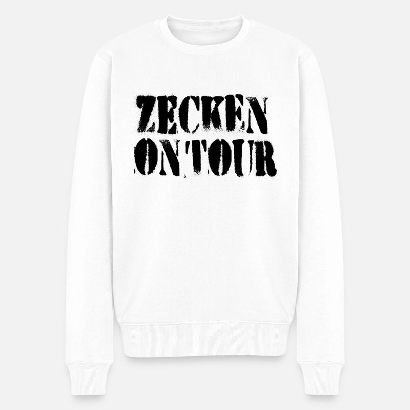 Zecken on tour - Männer Premium Bio Pullover - Weiß