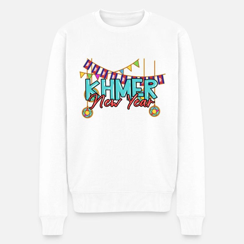 Kambodscha Khmer Neujahr Choul Chnam I Geschenk - Männer Premium Bio Pullover - Weiß