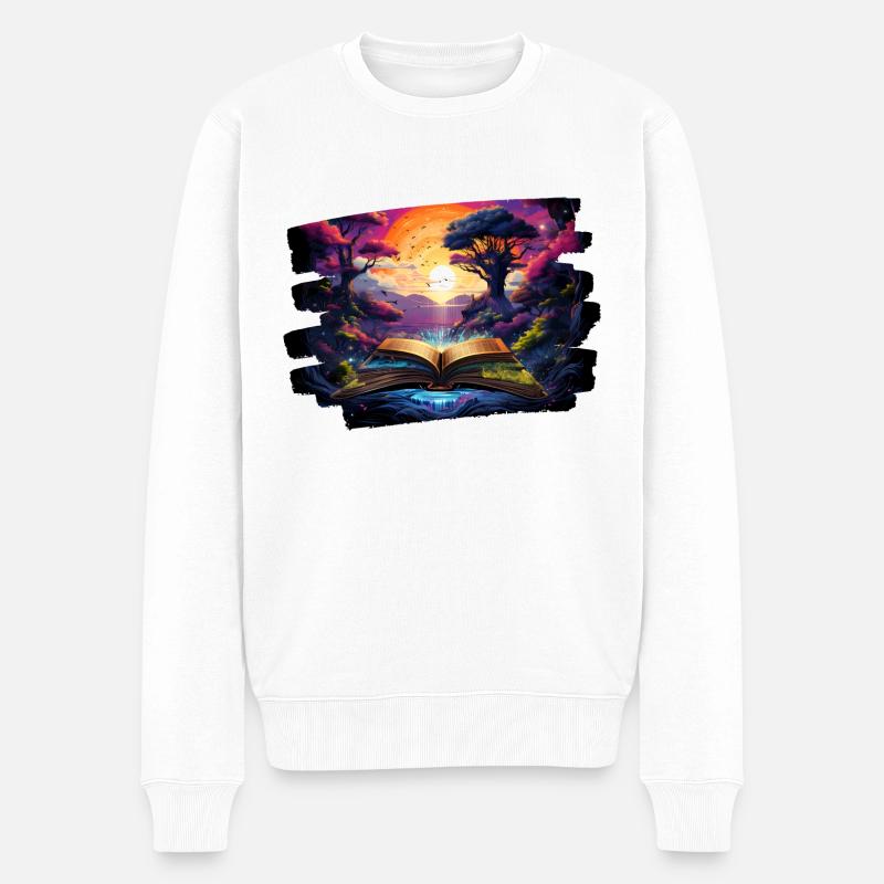 Lumière de l’imagination - Pull Premium bio Homme - blanc