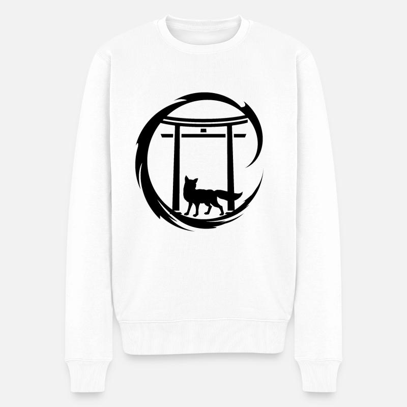 FoxShrineJapon - Pull Premium bio Homme - blanc