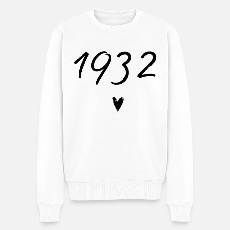 1932 coeur anniversaire - Pull Premium bio Homme - blanc