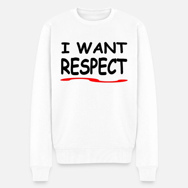 Respect - Pull Premium bio Homme - blanc