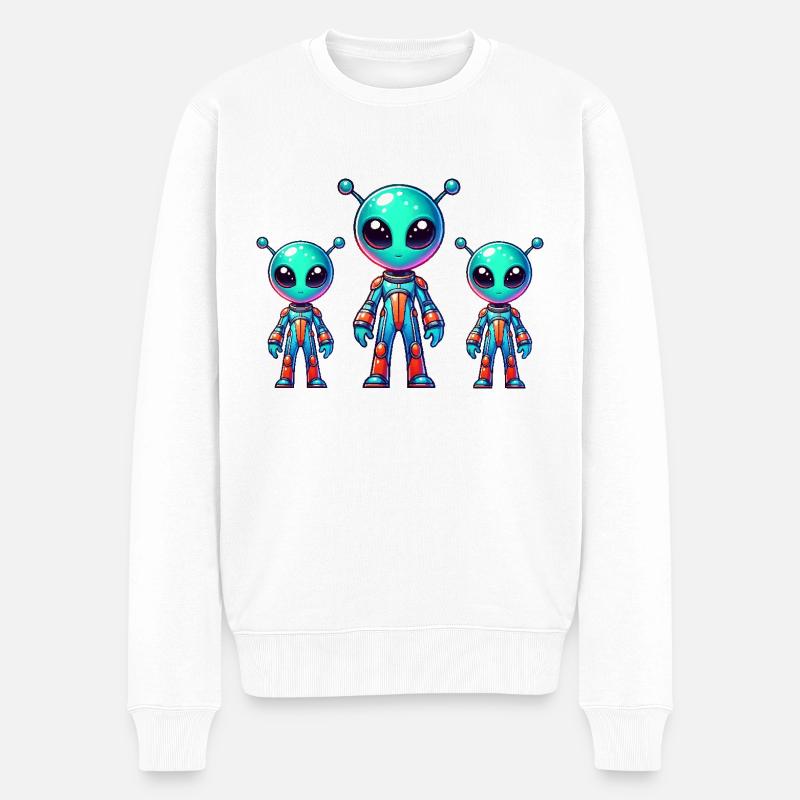 Bande dessinée extraterrestre - Pull Premium bio Homme - blanc