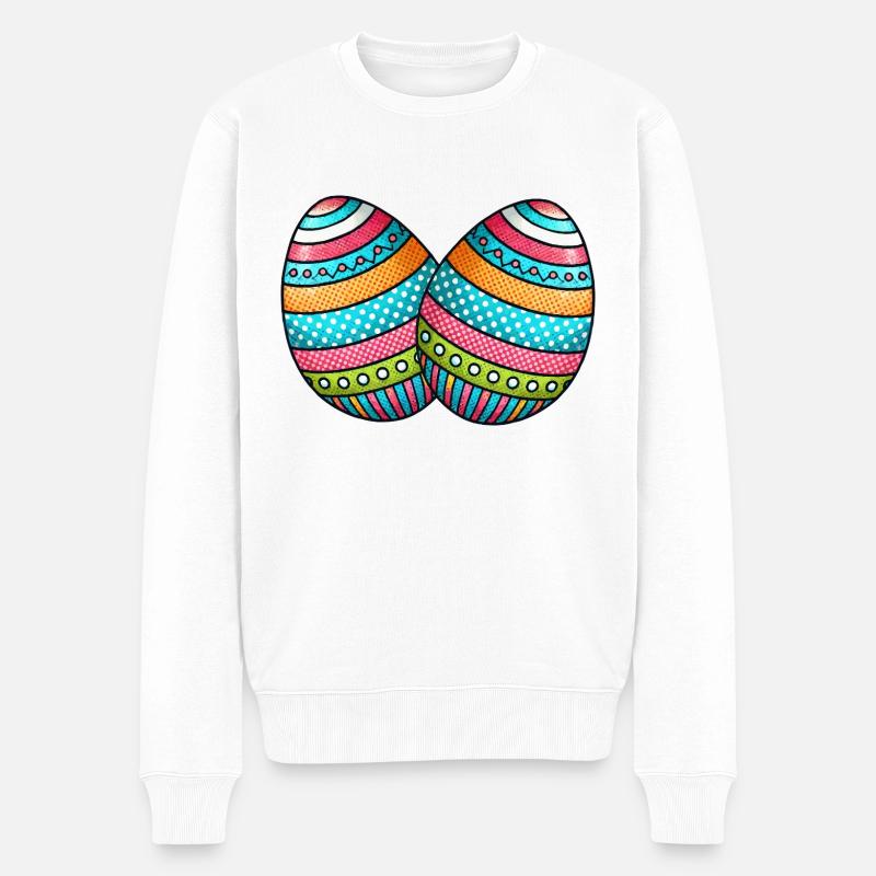 Egg Easter Egg 2 - Men's Premium Organic Jumper - white