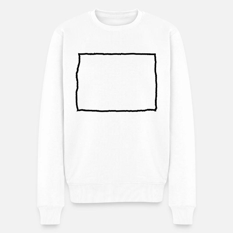 Namensschild in Tabellenformat - Männer Premium Bio Pullover - Weiß