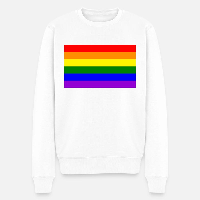 Schwul - Männer Premium Bio Pullover - Weiß
