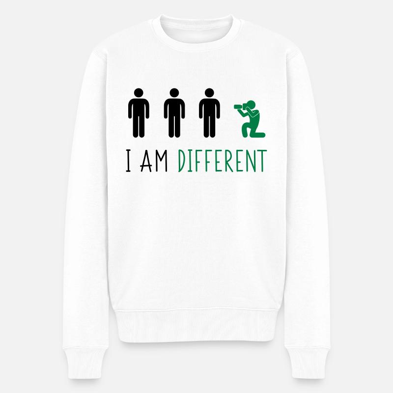 je suis photographe différent - Pull Premium bio Homme - blanc