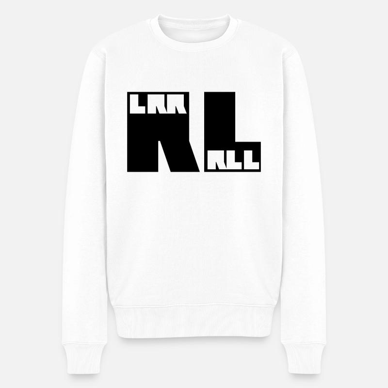 RLRRLRLL Drums Paradiddle - Pull Premium bio Homme - blanc